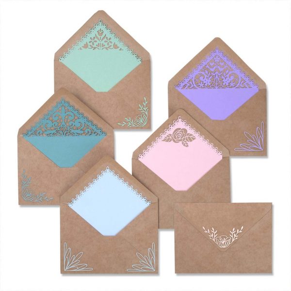 Sizzix Thinlits Die Set Envelope Liners Intricate by Katelyn Lizardi