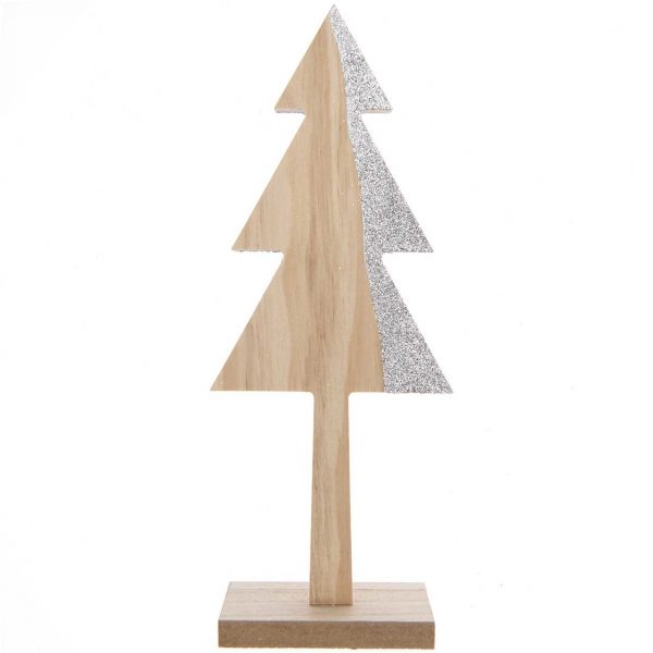 Ohhh! Lovely! Holztanne natur-silber 21cm