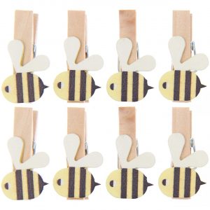 Rico Design Holzklammern Biene 8 Stück
