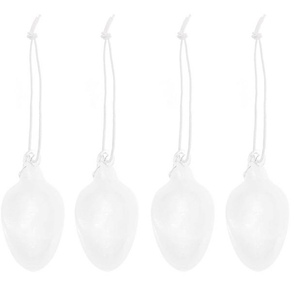 Rico Design Glas Eier transparent 4 Stück Ø 3cm