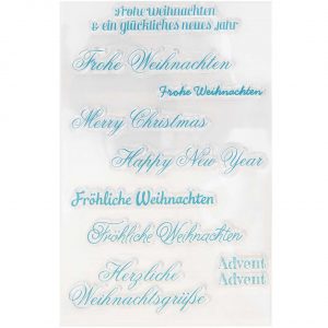 Paper Poetry Silikonstempel Schriften Weihnachten 9 Motive