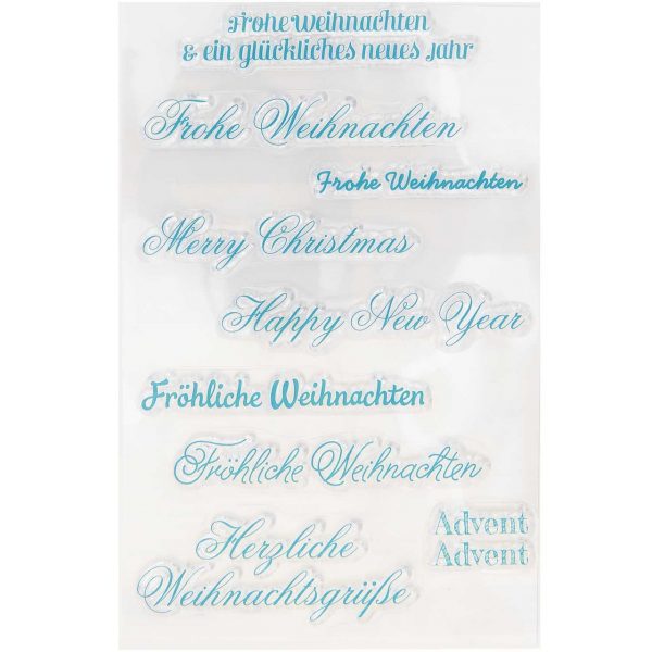 Paper Poetry Silikonstempel Schriften Weihnachten 9 Motive