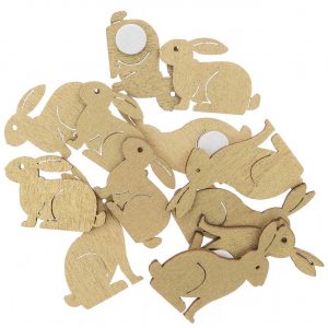 Ohhh! Lovely! Holzsticker Hase klein 12 Stück gold