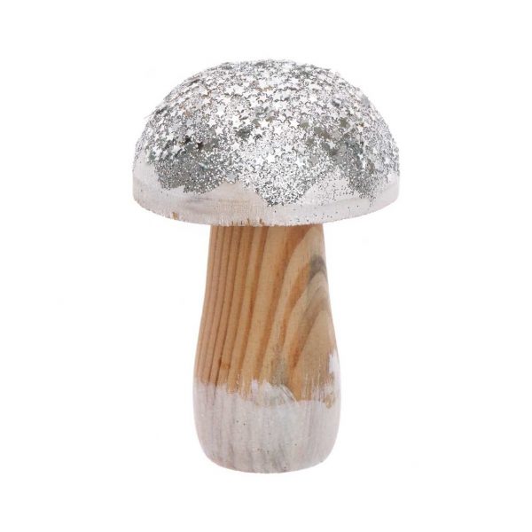 Ohhh! Lovely! Holzpilz mit Glitter silber 6x9cm