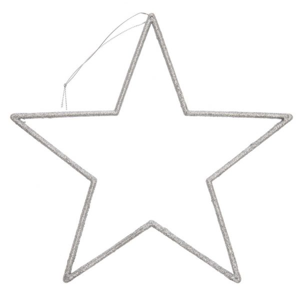 Ohhh! Lovely! Hänger Stern mit Glitter silber 24