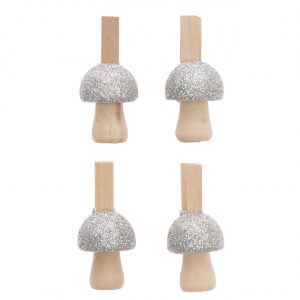 Ohhh! Lovely! Dekoklammern Pilz mit Glitter silber 4