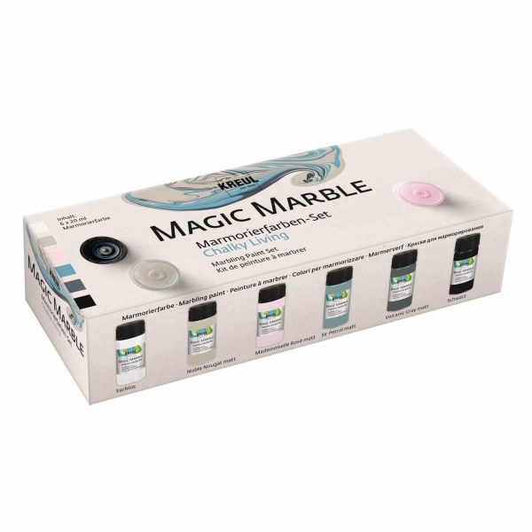 Kreul Magic Marble Marmorierfarben Set Chalky Living 6x20ml