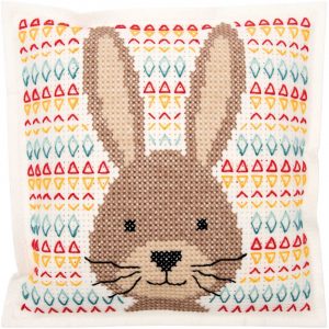 Rico Design Filzkissen zum Besticken Hase 42x42cm