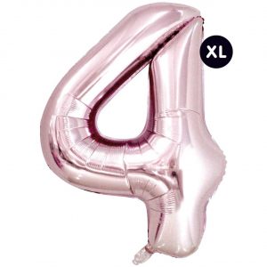 YEY! Let's Party Folienballon Zahl rosa 86cm 4