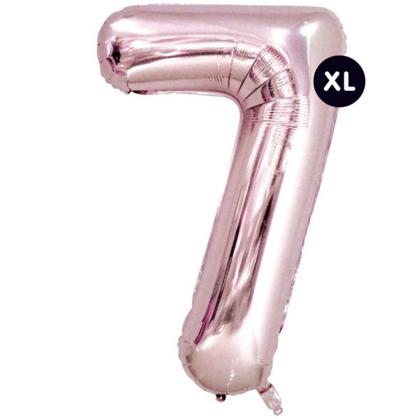 YEY! Let's Party Folienballon Zahl rosa 86cm 7