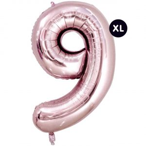 YEY! Let's Party Folienballon Zahl rosa 86cm 9