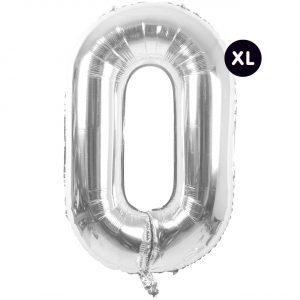 YEY! Let's Party Folienballon Zahl silber 86cm