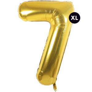 YEY! Let's Party Folienballon Zahl gold 86cm 7