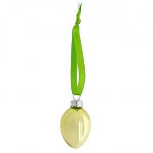 Glas-Ei zum Hängen Pearldesign 4cm grün