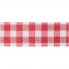 Dekoband kariert rot-weiß 4cm 3m