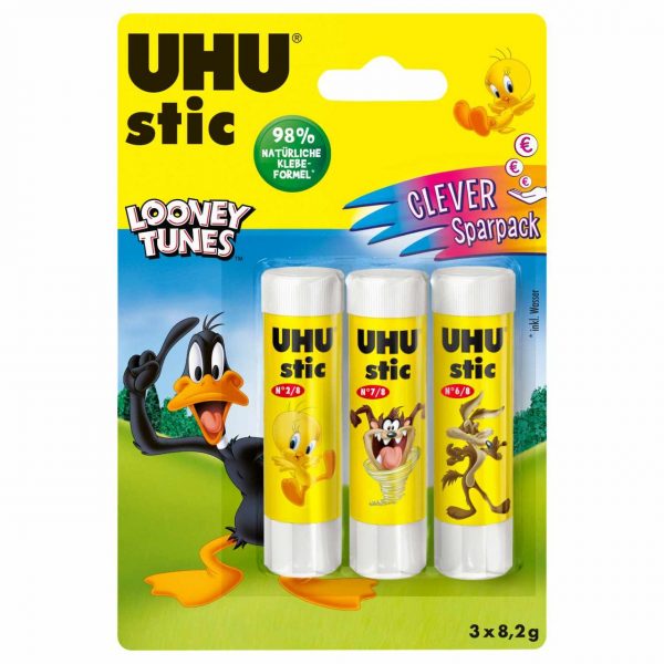 UHU Stic Klebestift ohne Lösungsmittel Looney Tunes 3x 8