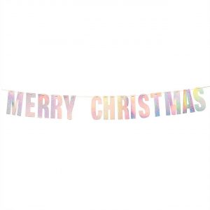 Paper Poetry Girlande Merry Christmas 3m Hot Foil silber irisierend