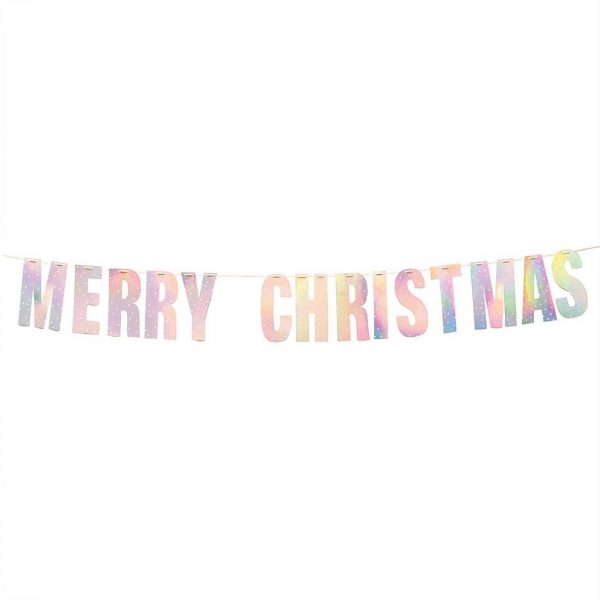 Paper Poetry Girlande Merry Christmas 3m Hot Foil silber irisierend