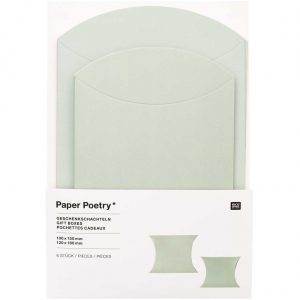 Paper Poetry Geschenkschachteln Set 6 Stück mint