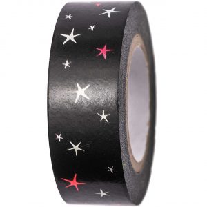 Paper Poetry Tape Sterne schwarz 15mm 10m