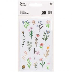 Paper Poetry Sticker Bunny Hop Streublumen 58 Stück