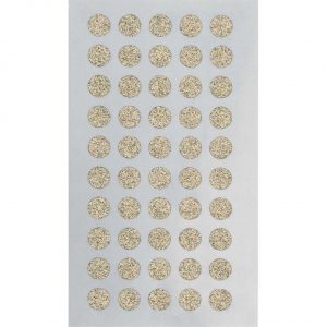 Paper Poetry Sticker Kreise Glitter gold 4 Blatt 10mm