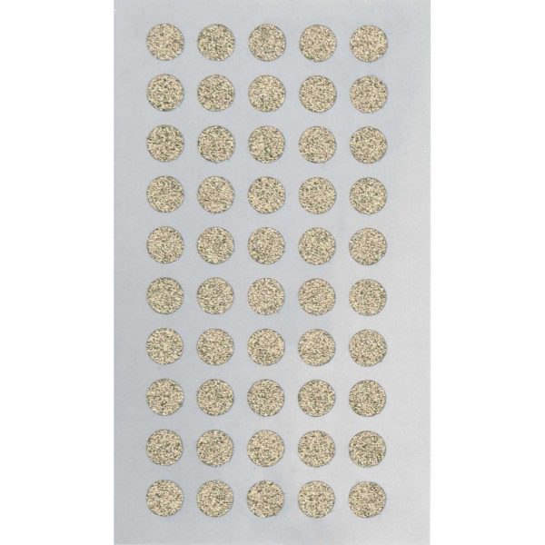 Paper Poetry Sticker Kreise Glitter gold 4 Blatt 10mm