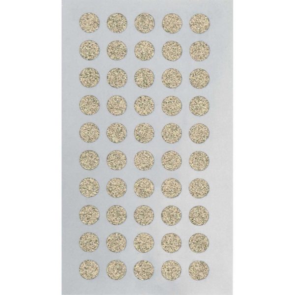 Paper Poetry Sticker Kreise Glitter gold 4 Blatt 10mm