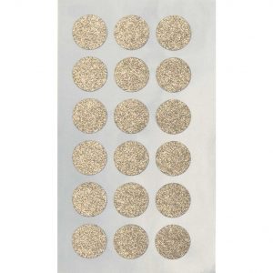 Paper Poetry Sticker Kreise Glitter gold 4 Blatt 18mm