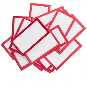 Paper Poetry Papierkärtchen mit Hot Foil 7x4cm 24 Stück weiß-rot