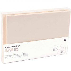 Paper Poetry Kartenset Basic elfenbein B6 30teilig