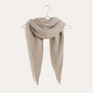 Strickset Dreieckstuch Modell 03 aus Luxury Knits Summer Special taupe