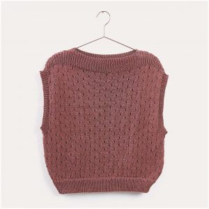 Strickset Top Modell 06 aus Lovewool Nr. 16 36 weinrot