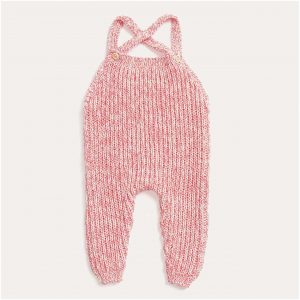 Strickset Strampler Modell 01 aus Baby Nr. 36 62/68 hellrosa/pink