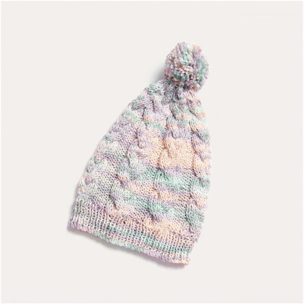 Strickset Mütze Modell 09 aus Baby Nr. 36 mauve-aqua