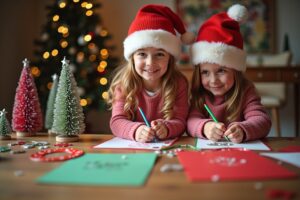 15 Ideen Weihnachtskarten basteln für Kinder