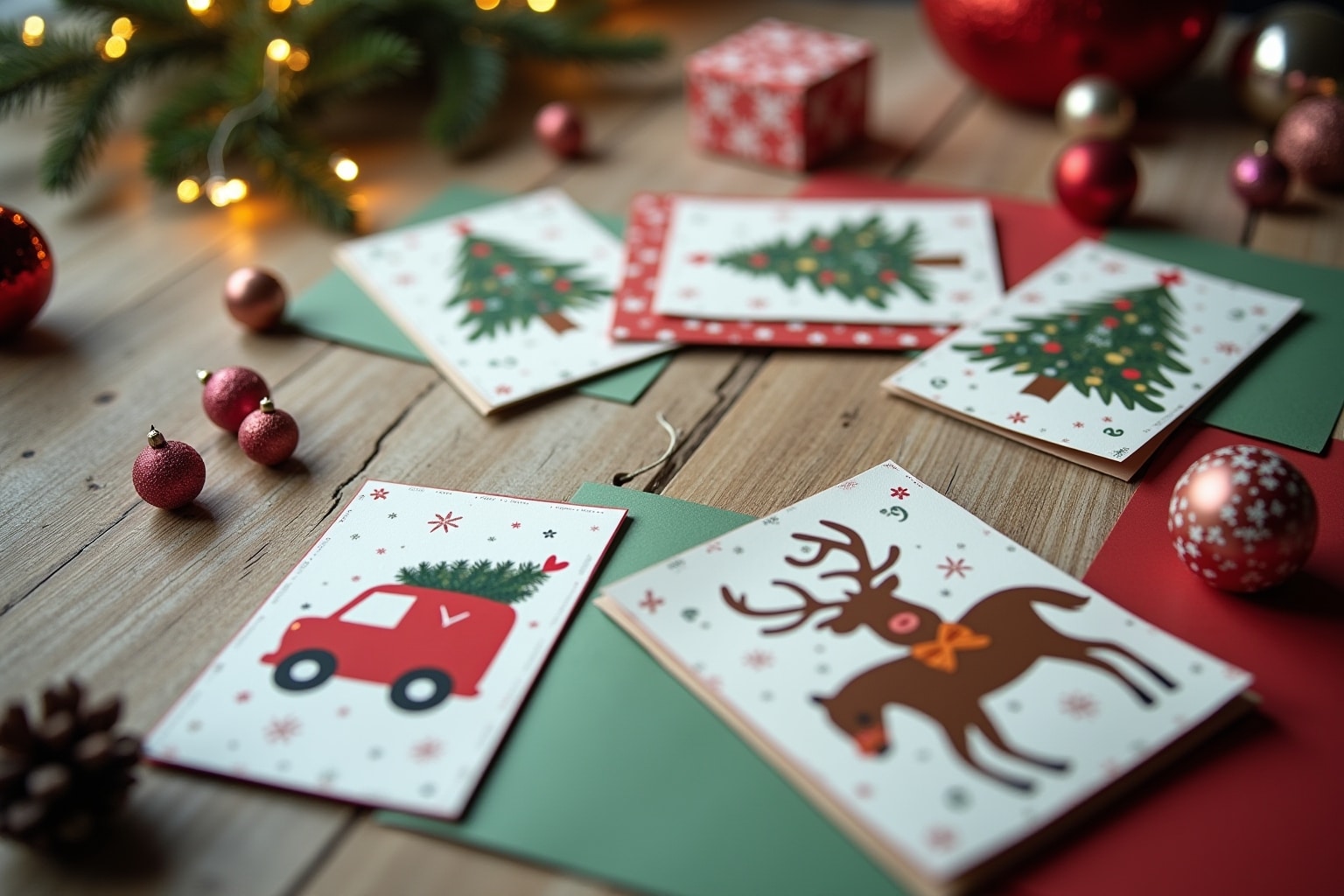 15 Ideen zum Weihnachtskarten basteln