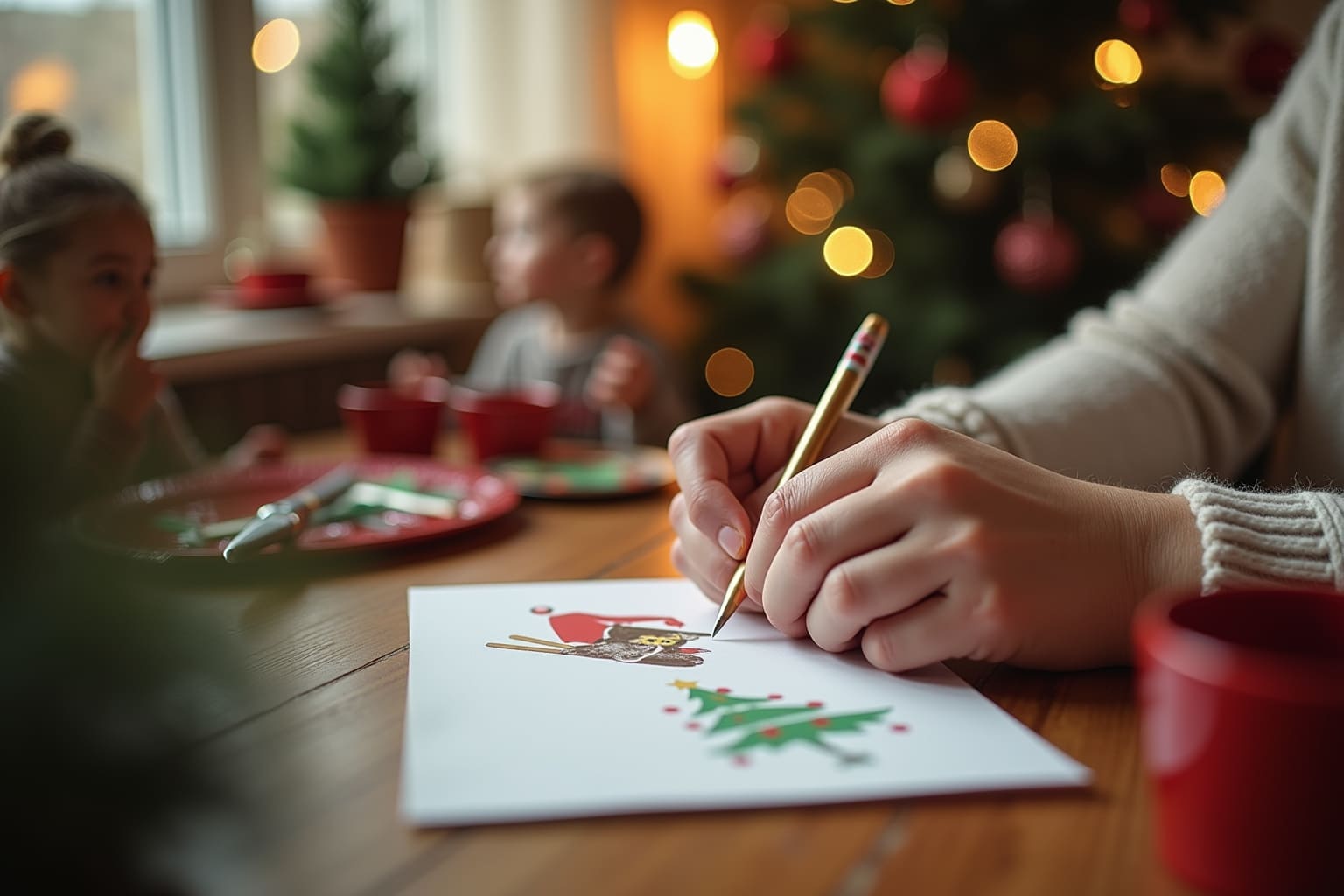 Kreatives Weihnachtskarten basteln