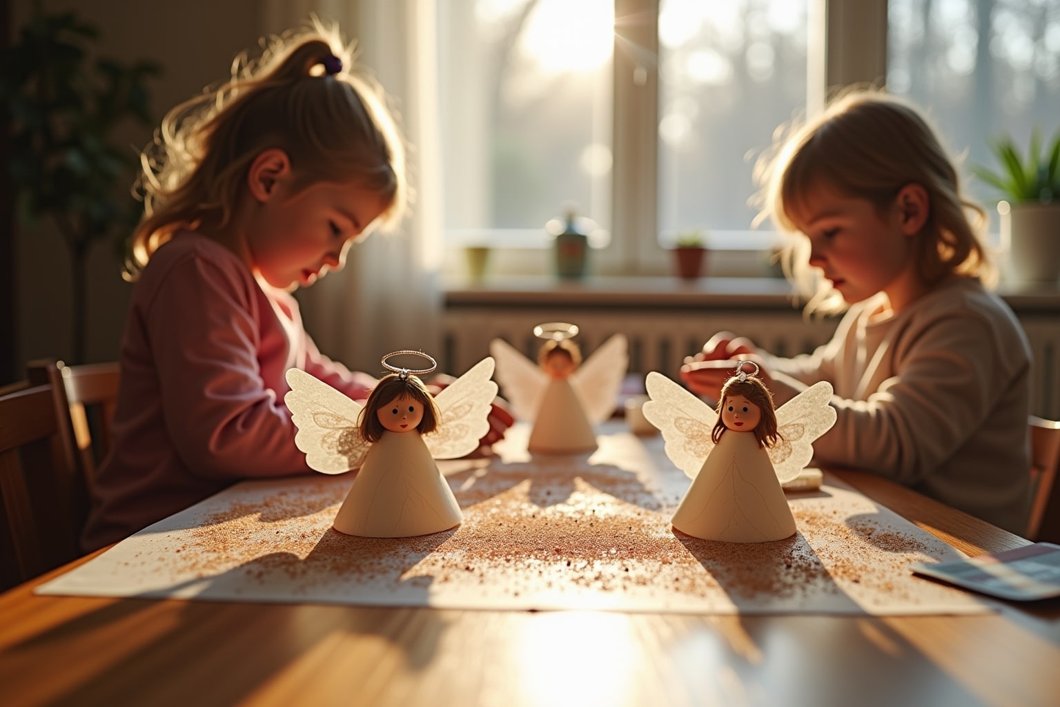 Engel basteln mit Kindern